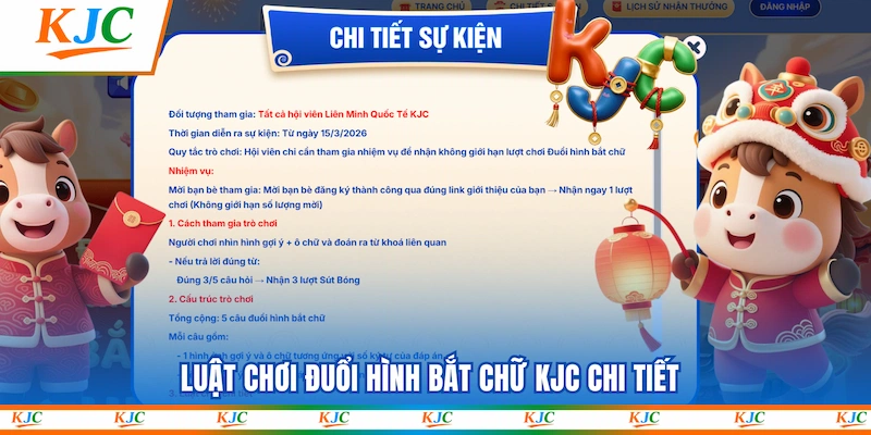 Luật chơi Đuổi Hình Bắt Chữ KJC chi tiết 